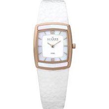 Skagen Steel Collection White Dial Women's Watch #855SRLW