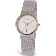 Skagen Women's Classic 355SGSC Stainless-Steel Quartz Watch with Silver Dial