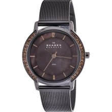 Skagen Women's Crystal-accented Brown Dial Watch (Skagen Women's Japan Quartz Movement Watch)