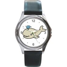 Sperm Whale Cartoon Sea New Unisex Round Wrist Watch