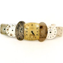 Steampunk Hair Clip with Authentic Vintage Watch Faces by Velvet Mechanism