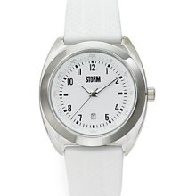 Storm Pop Stainless Steel & Rubber Watch/White - White