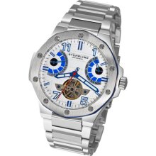 Stuhrling 1160 Men's Spirit Pro Automatic Blue/white Stainless Steel Watch