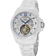 Stuhrling Original Watches Men's Mechanical White Dial White Ceramic