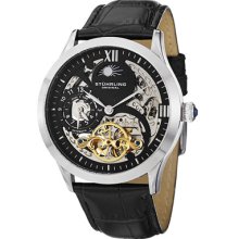 Stuhrling Original Watches Men's Automatic Black Skeleton Dial Black L