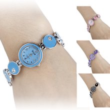 Style Women's Circle Alloy Analog Quartz Bracelet Watch (Assorted Colors)