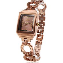Style Women's Fashionable Alloy Analog Quartz Bracelet Watch (Bronze)