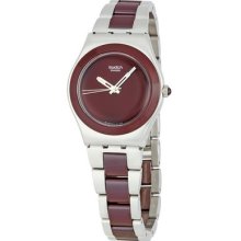 Swatch Brown Ceramic Ladies Watch Yls163g