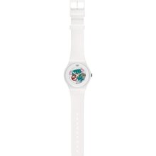 Swatch White Lacquered Ladies Watch