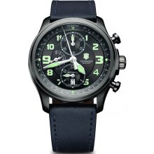 Swiss Army Infantry Vintage Mechanical Chronograph Black ice PVD 241526