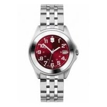 Swiss Army - Victorinox 241285.CB - Companion Large Red Dial Stainless Steel Bracelet