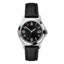 Swiss Army - Victorinox 241389.CB - Garrison Elegance Small Black Dial Black Leather Strap