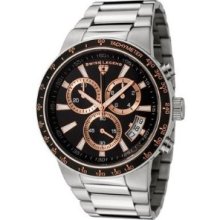 Swiss Legend 10057-11-BB-RA Men's Endurance Chronograph Black Dial Sta