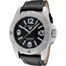 Swiss Legend 20188-01 Men's Conqueror Black Dial Black Leather