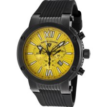 Swiss Legend Men's Legato Cirque Chronograph Yellow Textured Dial Blac