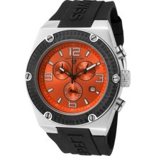 Swiss Legend Men's Throttle Chronograph Orange Dial Black Bezel Black