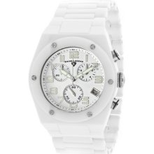 Swiss Legend Men's Throttle Chronograph White Dial White Ceramic