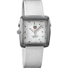 Tag Heuer Golf Textured White Dial Rubber Strap Mens Watch WAE1117FT6008