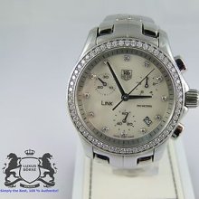 Tag Heuer Link Ladies Chronograph Ref. Cjf 1314.bao580 - 0.91ct Diamonds (g286)