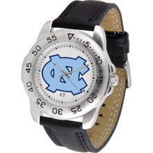 Tar Heels Logo- Mens Sport Leather Watch