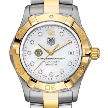 TCU TAG Heuer Watch - Women's Two-Tone Aquaracer with Diamonds