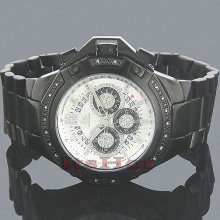 Techno Master Watches Mens Diamond Watch 0.25ct White Face