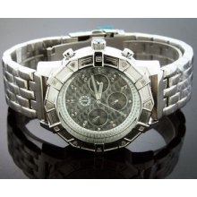 Techno Watch 12 Diamond Stainless Steel 47mm Watch