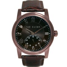 Ted Baker Leather Strap Watch TE1082 Brown