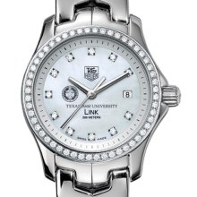 Texas A&M TAG Heuer Watch - Women's Link Watch w/ Diamond Bezel