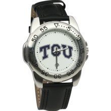 Texas Christian Horned Frogs watches : TCU Horned Frogs Bold Logo Sport Leather Watch