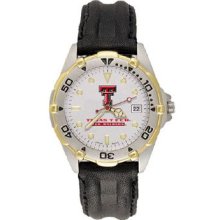 Texas Tech All Star Mens (Leather Band) Watch