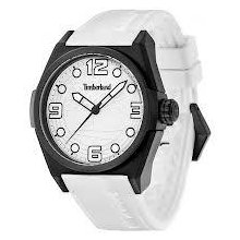 Timberland Radler Unisex Quartz Watch With White Dial Analogue Display And White Silicone Strap 13328Jpb/01