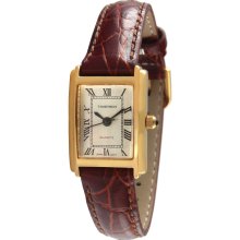 Timetech Women's Brown Leather Strap Rectangular Case Watch (Timetech Women's Brown Leather Strap Watch)