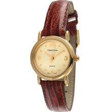 Timetech Women's Brown Leather Strap Watch