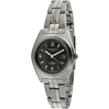 Timetech Women's Grey Dial Round Stainless Steel Watch