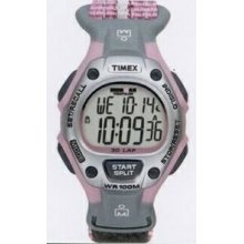 Timex Ironman Pink Traditional 30 Lap Mid-size Watch With Nylon Strap