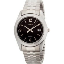 Timex Mens T2n317 Elevated Classics Dress Silver-tone Expansion Watch Wristwatch