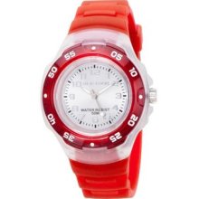 Timex Sport Marathon Midsize Jelly Watch Grey Dial Red Resin Strap Watch - T5k3694e