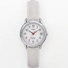 Timex White-Leather Band Watch