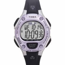 Timex Women's Ironman Black Resin Watch, 100 Meter Wr, 3 Alarms, T5e971