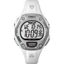 Timex Women's Ironman T5K515 White Resin Quartz Watch with Digital Dial