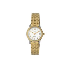 Timex Women's T2n254 Two Tone Bracelet White Dial Watch