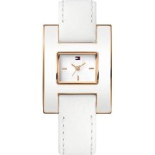 Tommy Hilfiger White Calf Leather Ladies Watch 1781153