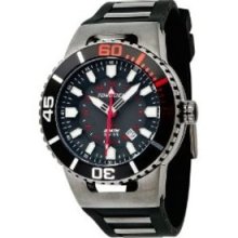 Torgoen Swiss Mens T23306 T23 Gunmetal 20 ATM GMT Dive