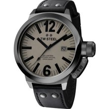 TW Steel 'CEO Canteen - Extra Large' Leather Strap Watch