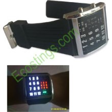 Two Color LED Animation Light Digital Water Resistant Watch