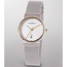 Two-tone Stainless Steel Mesh Watch