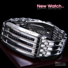 Uaa729 Stainless Steel Case Shine 44led Light Digital Date Men Fashi