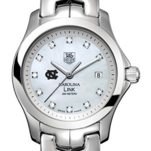 UNC TAG Heuer Watch - Women's Link w/ MOP Diamond Dial a