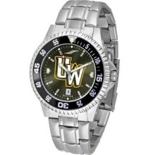 University of Wyoming Cowboys Men's Stainless Steel Dress Watch